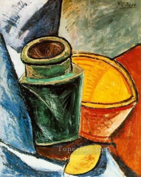 Jug bowl and lemon 1907 Pablo Picasso Oil Paintings